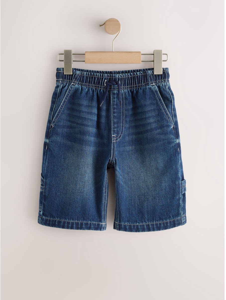 Next - Jongens - Denim timmermansshort - Blauw