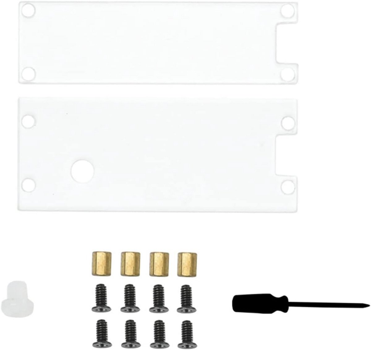 Transparante acryl behuizing voor Raspberry Pi Pico met dubbele bescherming