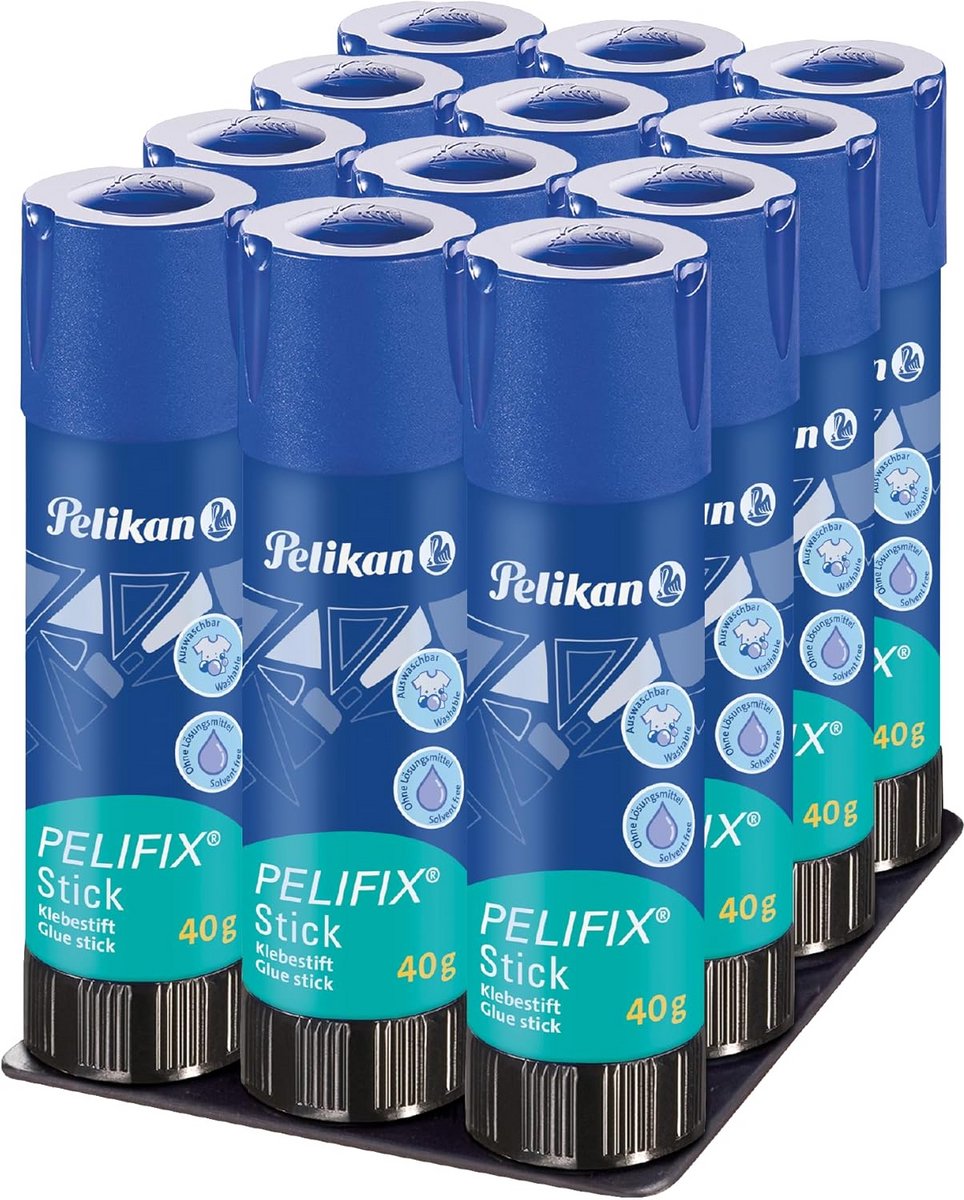 Set van 12 lijmsticks 40g voor creatief gebruik