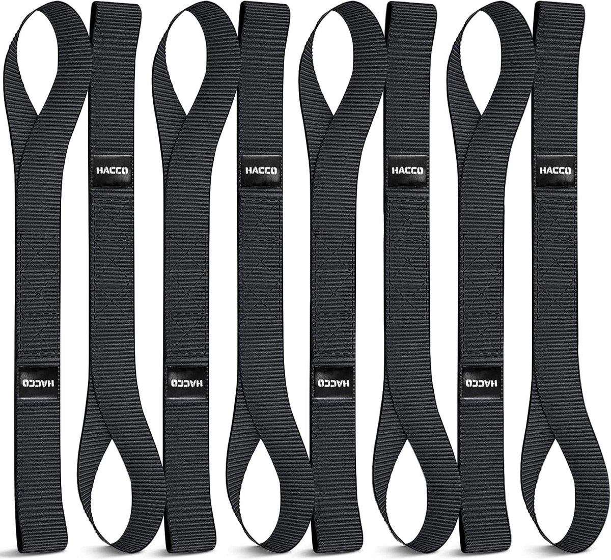 8 stuks zachte lus motorrijbanden 1,6 x 17 inch - 1700 lbs breuksterkte, zware spanlussen voor ATV, UTV en crossmotor