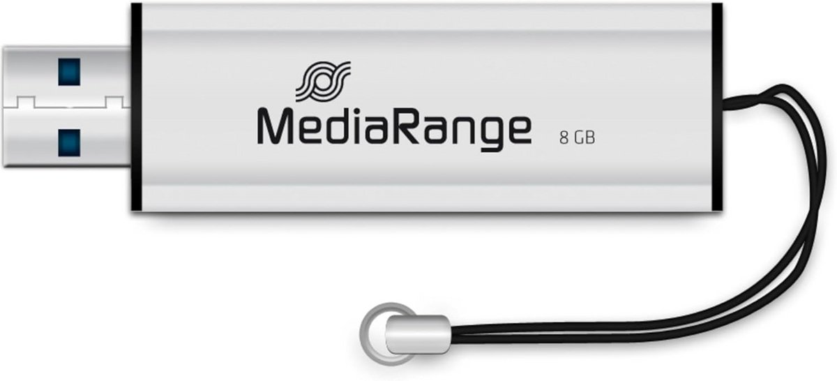 USB 3.0 Geheugenstick 8GB - Mini Flash Drive met Schuifmechanisme en Sleutelhanger