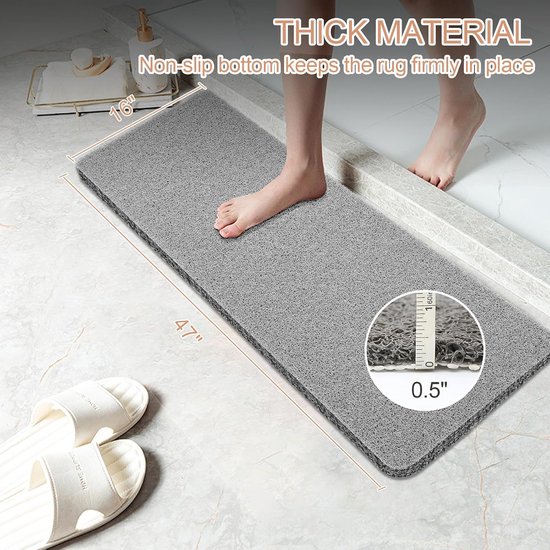 Antislip Douchemat voor Ouderen - 120 x 40 cm Badmat voor Binnen Douche — afbeelding 2