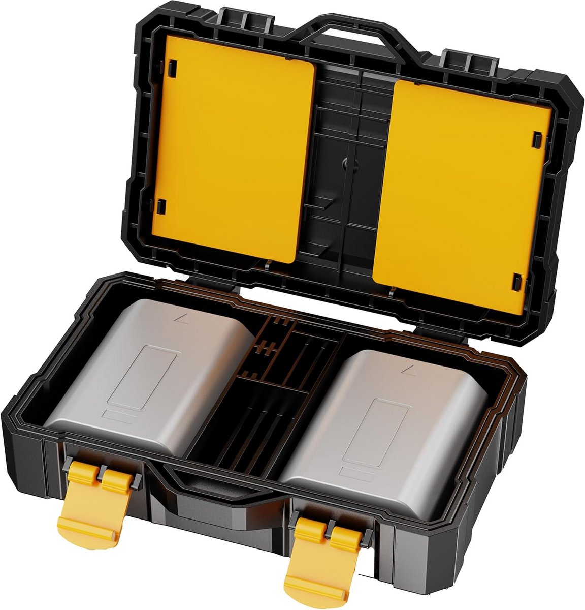 Camera batterij en geheugenkaarten organizer voor 2 accu's NP-FZ100 en 16 kaarten (SD/MicroSD/CFexpress)