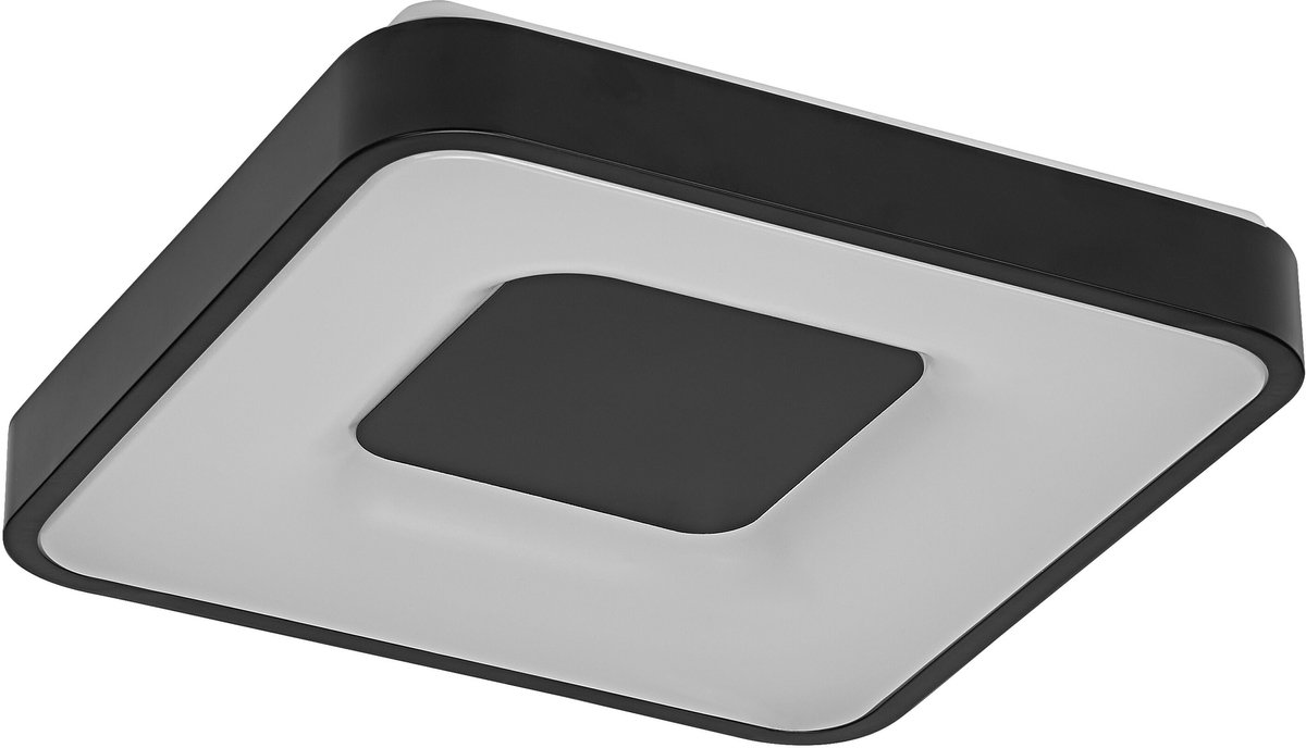 OSRAM ORBIS Piana LED Plafondlamp 380mm, 24W, 3000K warm wit, Click-DIM, Zwart, Metaal, IP