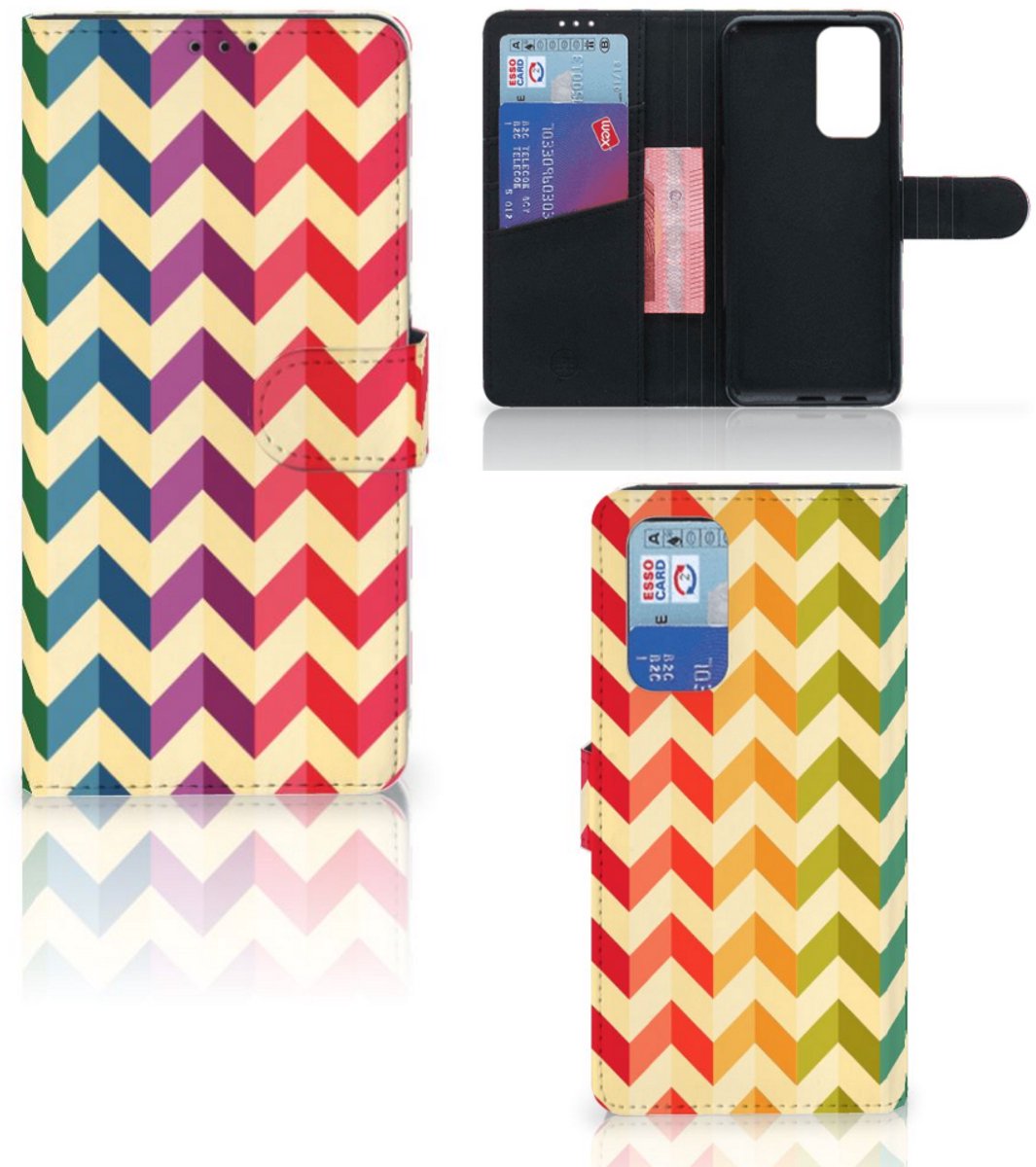 OnePlus 9 Pro Telefoon Hoesje Zigzag Multi Color