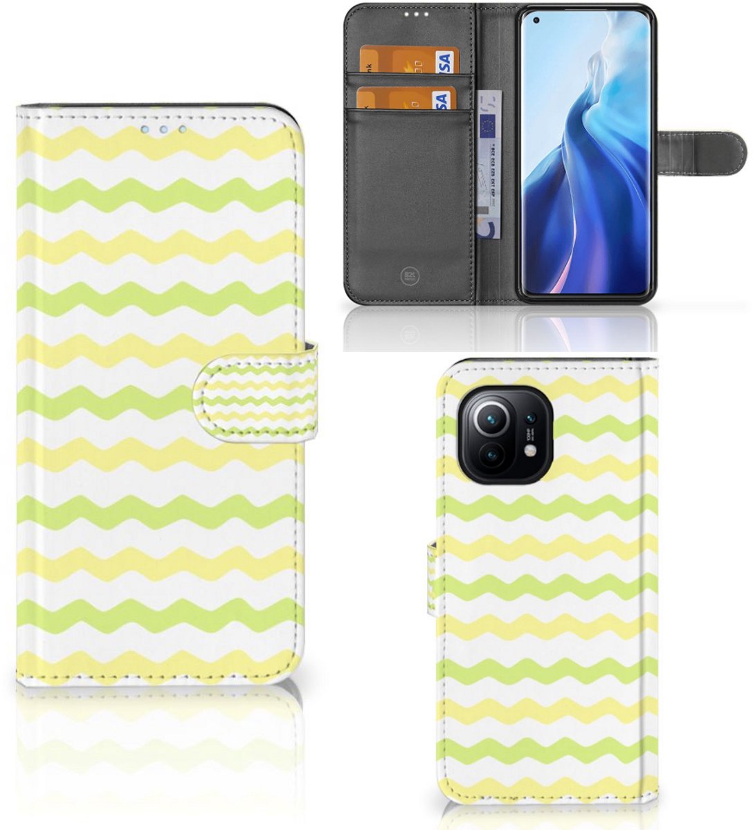 Xiaomi Mi 11 Telefoon Hoesje Waves Yellow