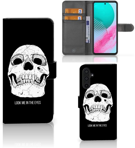 Flip Housse Samsung Galaxy M54 Portefeuille Yeux Crâne
