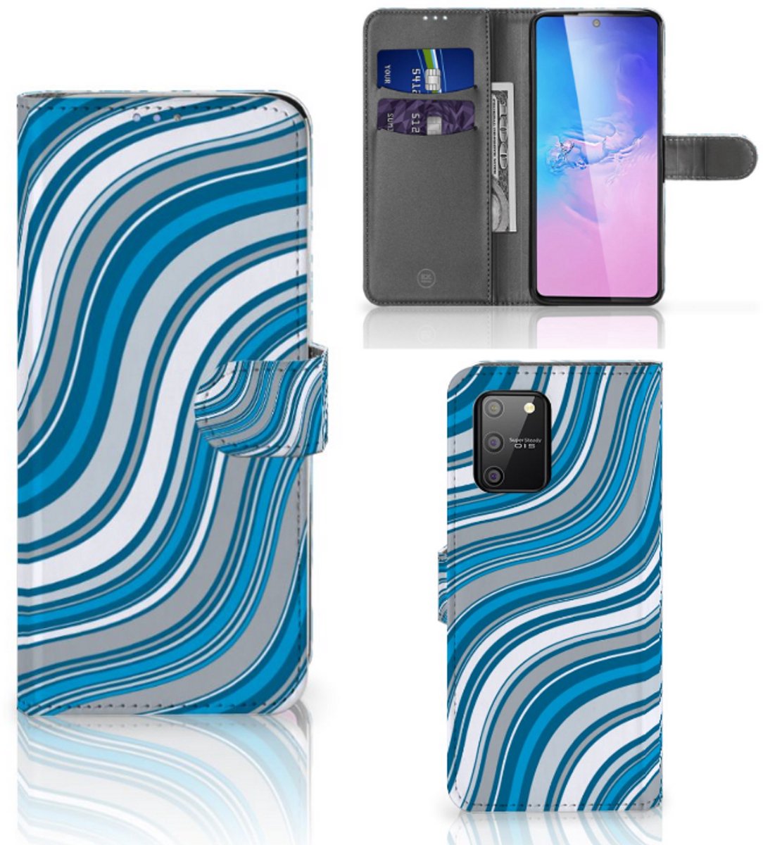 Samsung S10 Lite Telefoon Hoesje Waves Blue