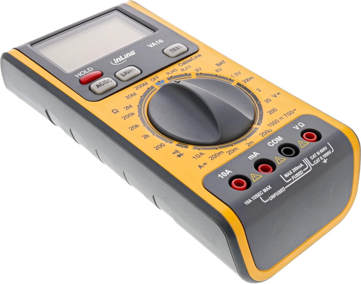 3-in-1 Digitale Multimeter met Kabeltester en Batterijtester