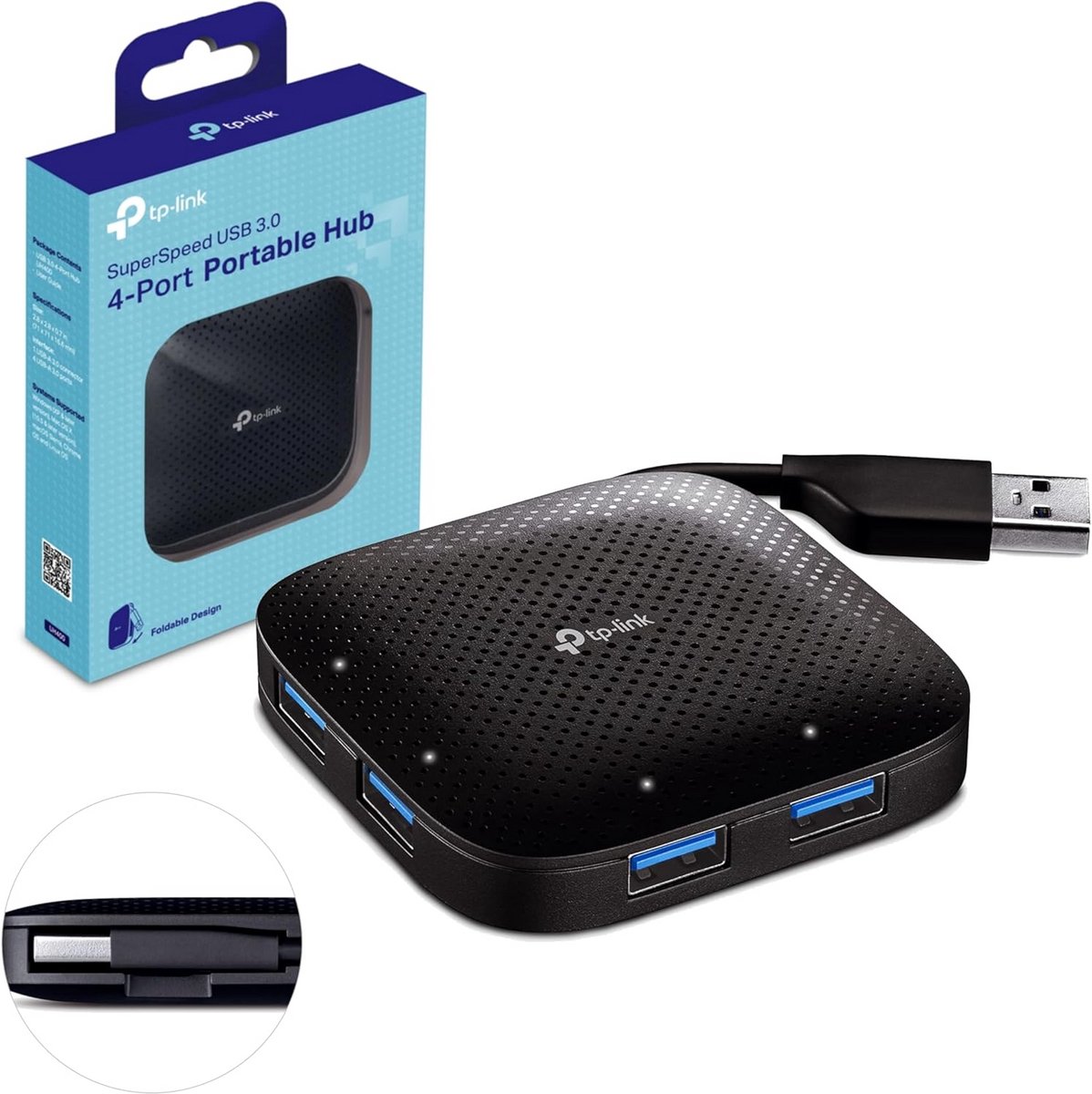 USB 3.0 4-Port Hub voor Snelle Dataoverdracht en Uitbreiding van USB-poorten