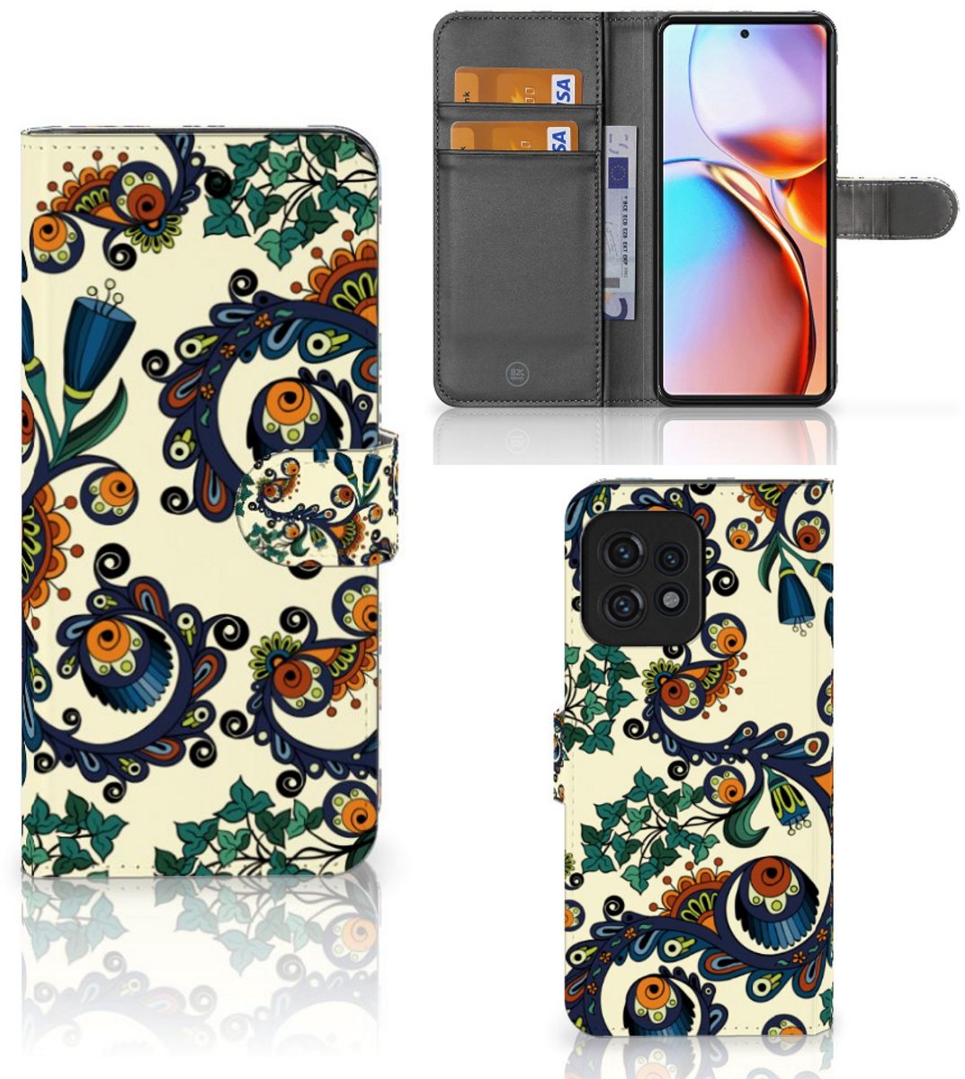 Wallet Case Motorola Edge 40 Pro Barok Flower