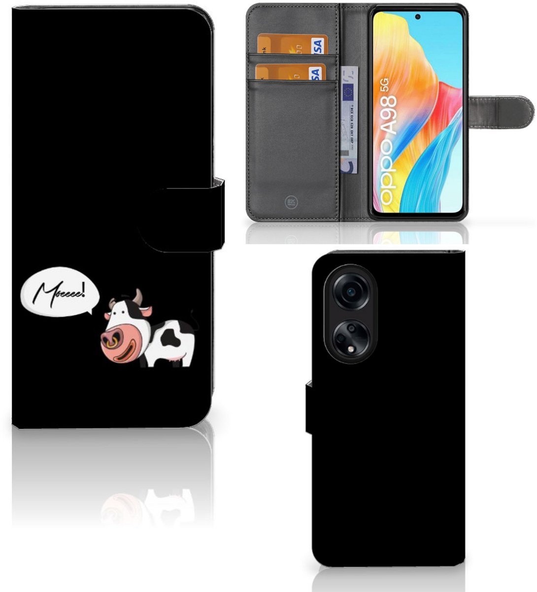 OPPO A98 5G Leuk Hoesje Cow