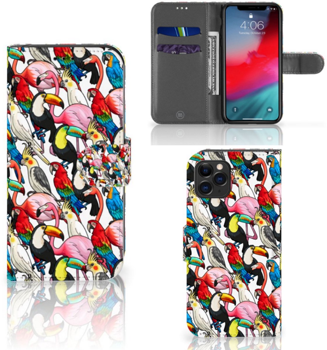 Apple iPhone 11 Pro Telefoonhoesje met Pasjes Birds
