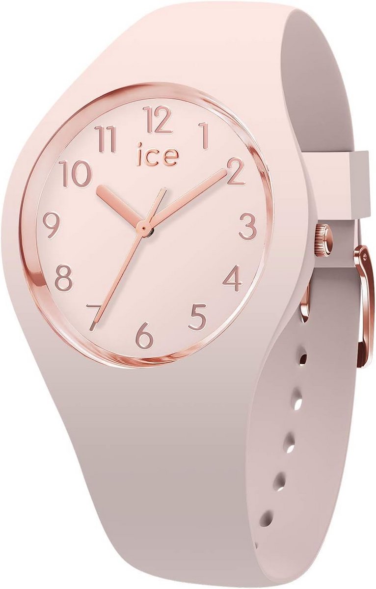 Chic Nude en Roze Dameshorloge met Siliconen Bandje - Ideaal voor Elke Outfit