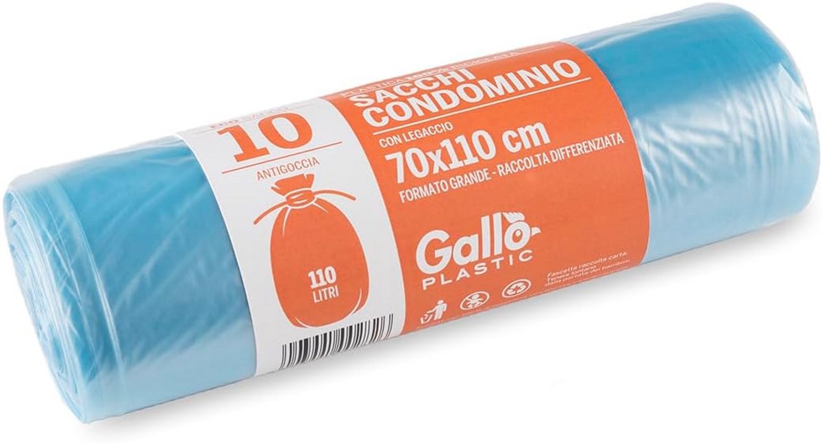 Vuilniszakken 110 liter - Lichtblauw - Ideaal voor Groot Afval