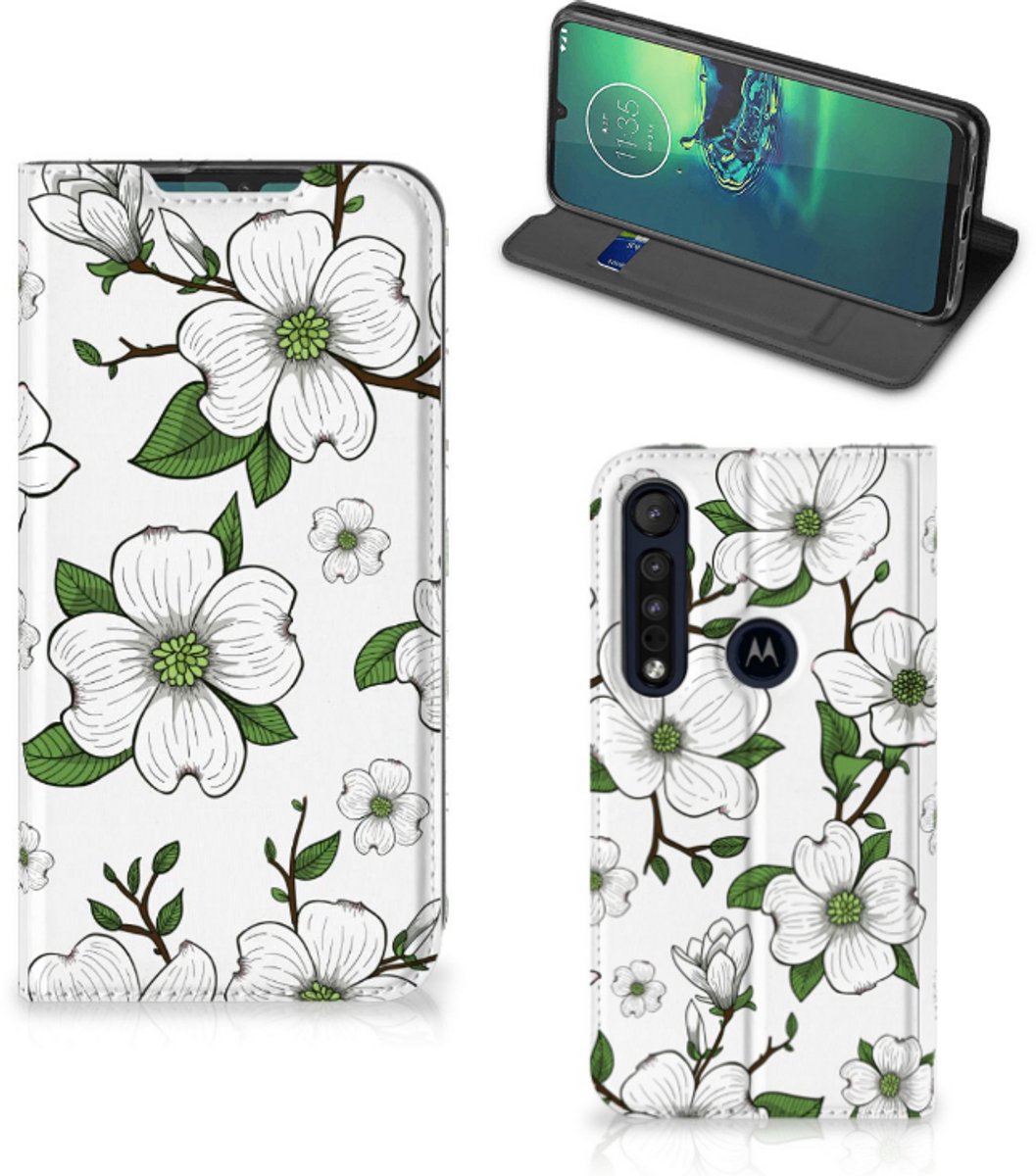 Motorola G8 Plus Smart Cover Dogwood Flowers