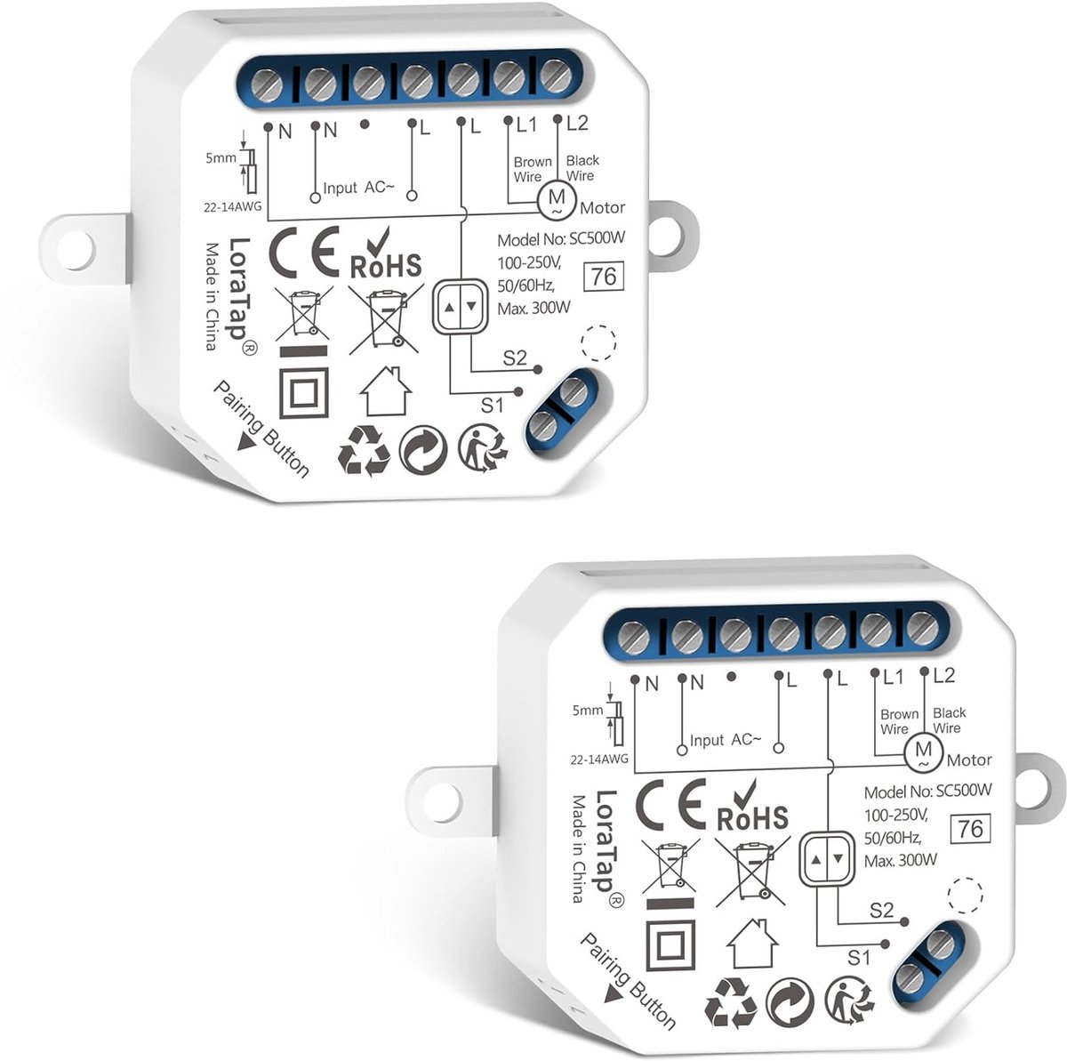 Intelligente Rolluikmodule Schakelaar met WiFi en Spraakbediening - Compatibel met Alexa en Google Home