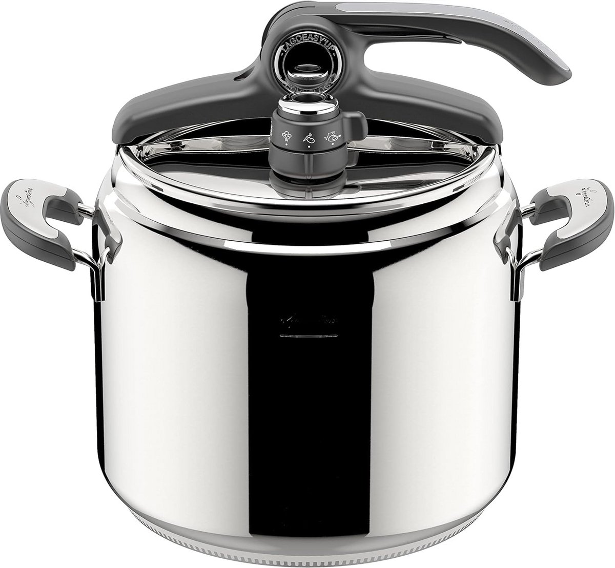 Snelkookpan van roestvrij staal 24 cm - stoomkookpan voor inductie en gas