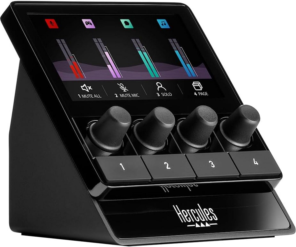 Gebruiksvriendelijke Audiocontroller voor Livestreams - Beheer tot 8 Tracks in Realtime met LCD-scherm