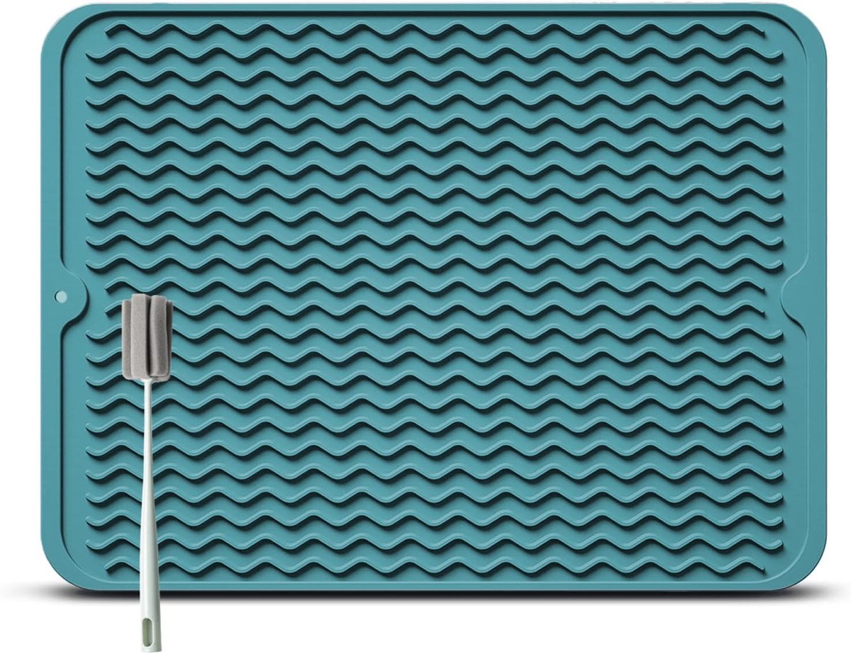 Siliconen Afdruipmat 40 x 30 cm - Antislip, Hittebestendig en Sneldrogend