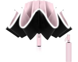 Opvouwbare Automatische Omgekeerde Paraplu met Versterkte Ribben - Grote Windbestendige Regenparaplu voor Mannen en Vrouwen (105cm)