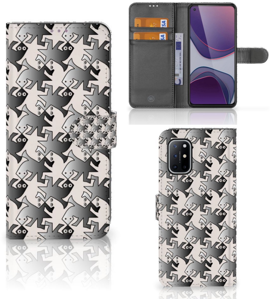 OnePlus 8T Telefoonhoesje met Pasjes Salamander Grey