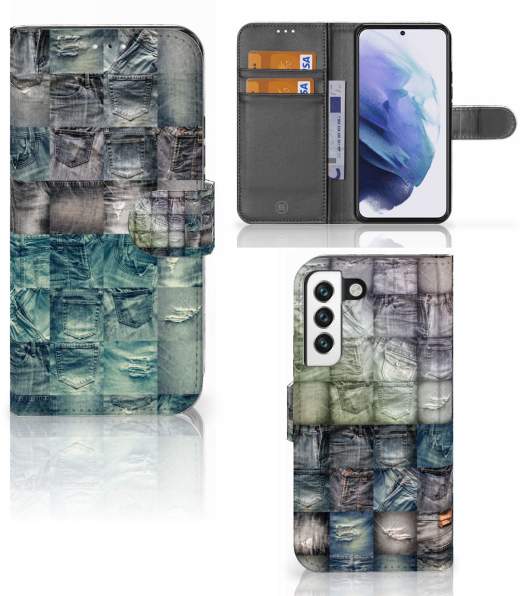 Wallet Case met Pasjes Samsung Galaxy S22 Spijkerbroeken