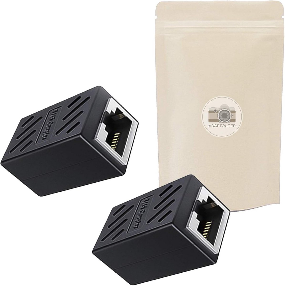 RJ45 Cat 5 / 6 / 7 Ethernet Netwerk Connector Vrouwelijke Adapter (2-pack)