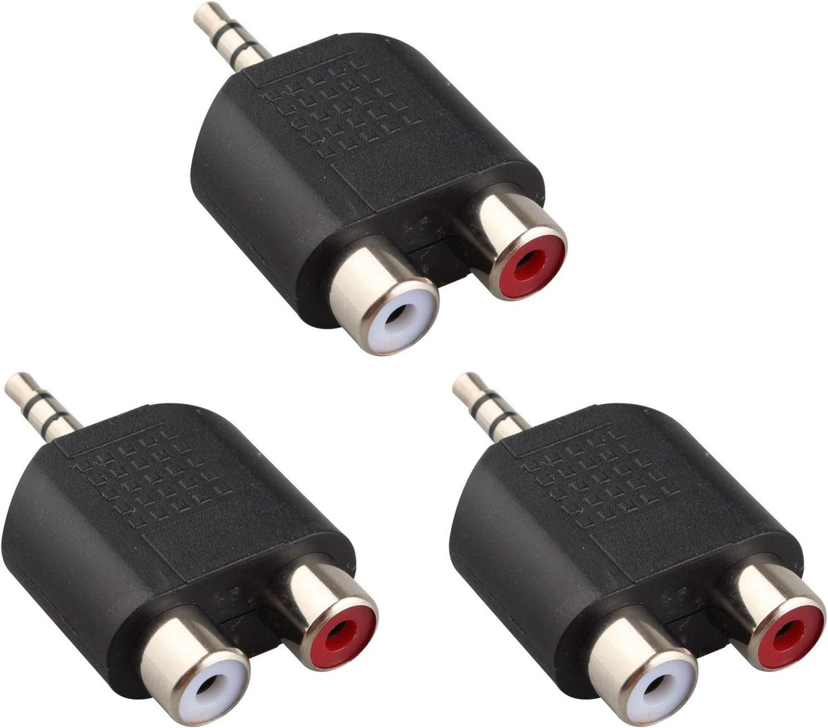 3,5 mm Mannelijke Stereo Jack naar 2 RCA Vrouwelijke Adapter Audio Y Splitter