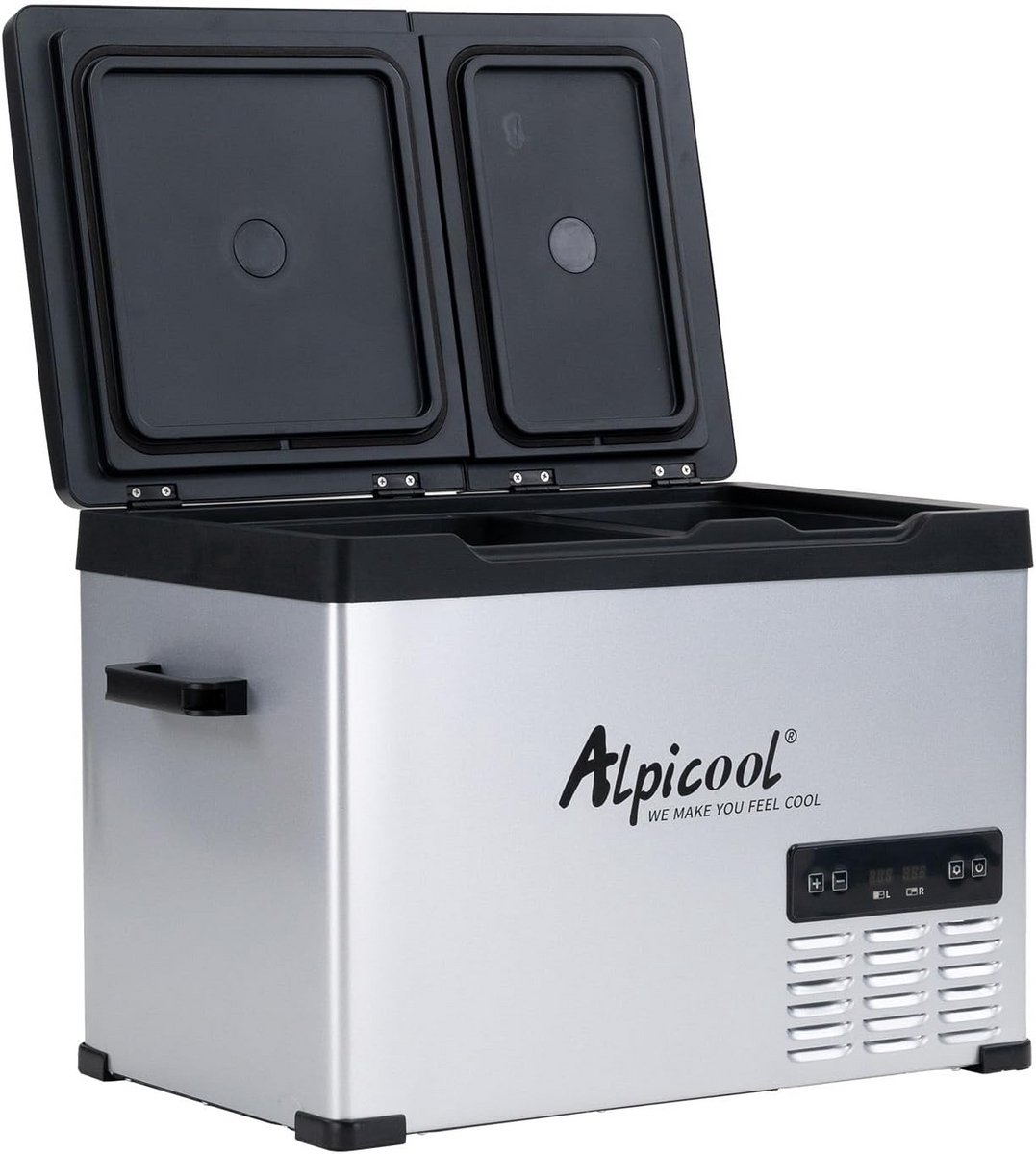 40L Elektrische Compressor Koelbox - Mini Koelkast voor Auto, Vrachtwagen en Thuis, Dubbele Temperatuurregeling