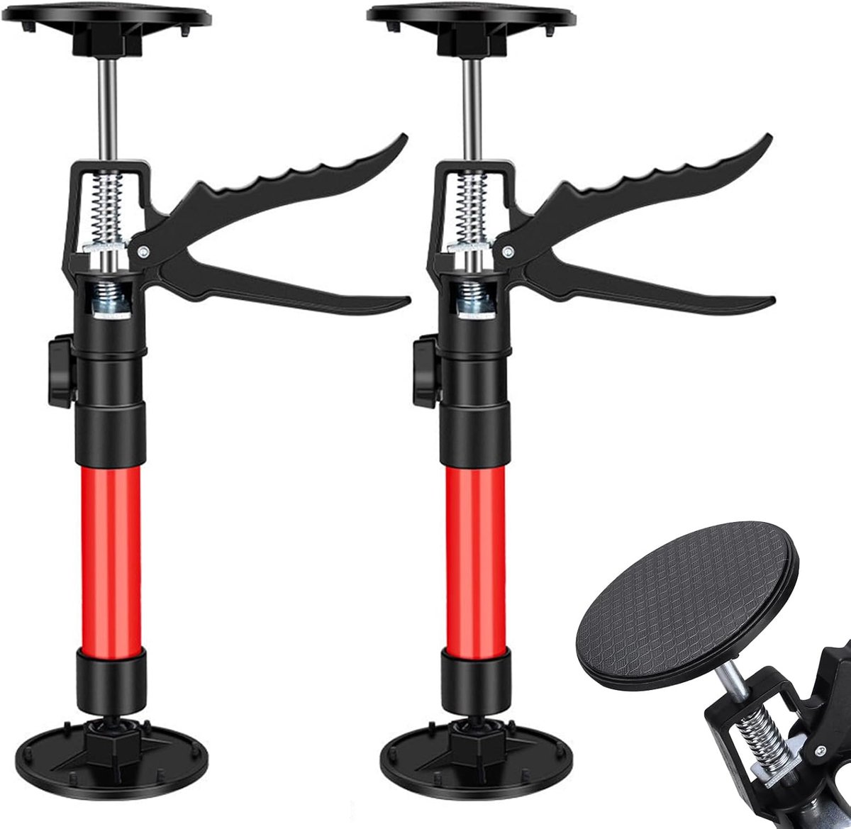 Verstelbare steunpalen voor het installeren van kasten - 2 stuks (intrekbaar van 12 tot 24 inch)