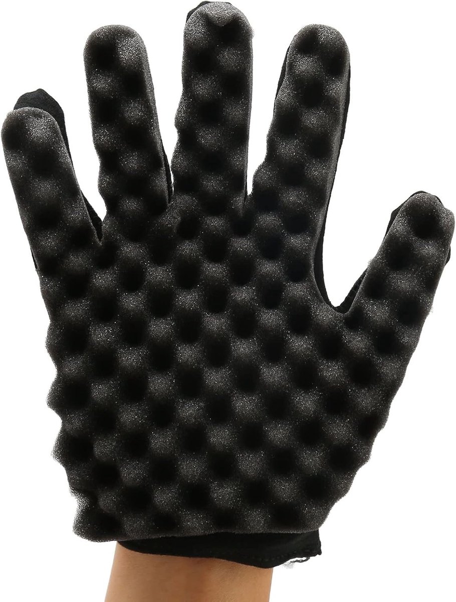 Krullend Haar Spons Handschoenen - Perfect voor Kappers
