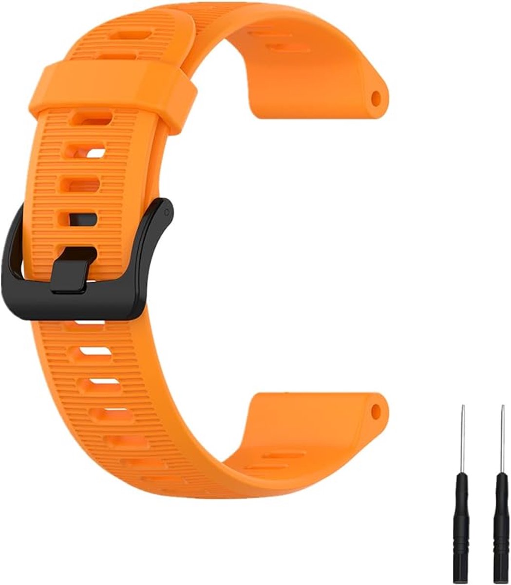 silicone watch strap geschikt voor Garmin Forerunner 945-Forerunner 935 Band, Silicone Replacement Strap geschikt voor Garmin Fenix 6-Approach S60,Sports watch strap,oranje kleur
