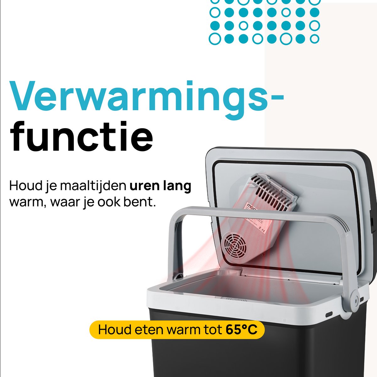 MOA Koelbox Elektrisch 12v 230 volt - 32L - Frigobox - Camping Koelkast - Auto en Camping - Koelen en Verwarmen - Zwart — afbeelding 7