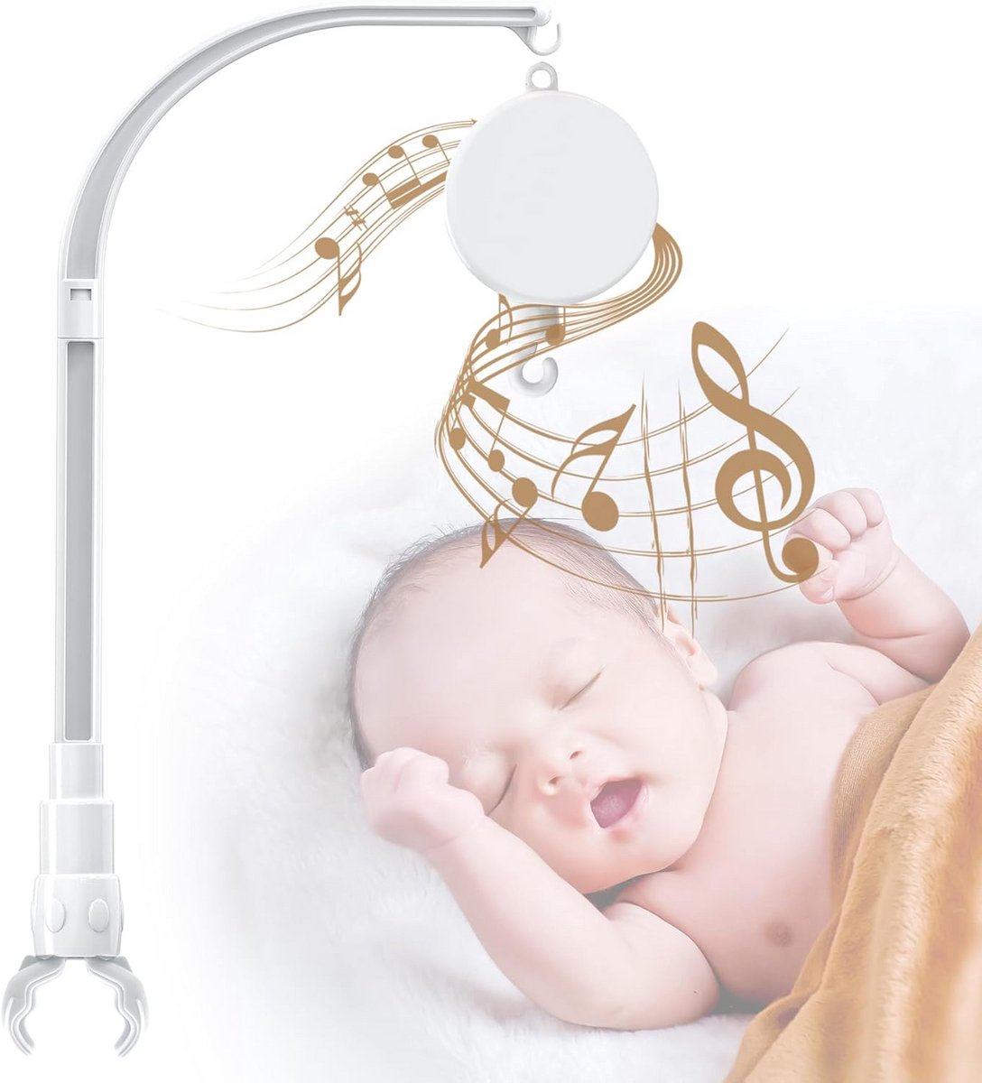 In hoogte Verstelbare Muziekdoos Mobiel Arm voor Kinderkamer - DIY Baby Mobielhanger