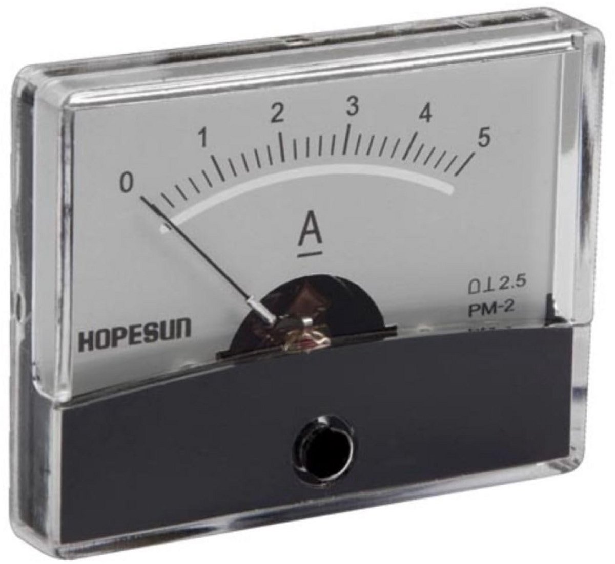 Analoge Stroommeter 5A DC Paneelmontage 60x47mm Elektrische Meter