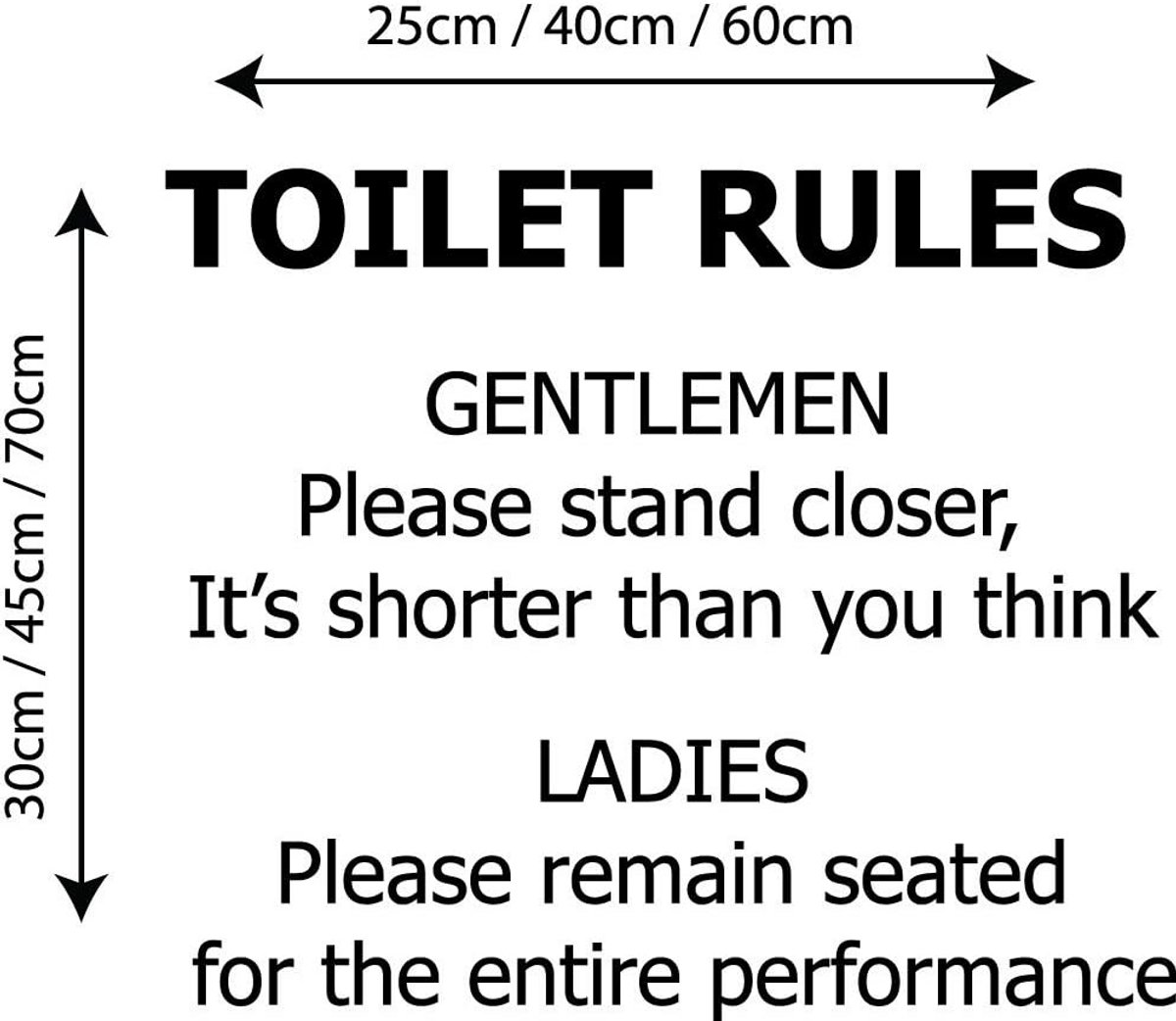 Grappige Toilet Regels Muursticker voor Badkamer Decoratie