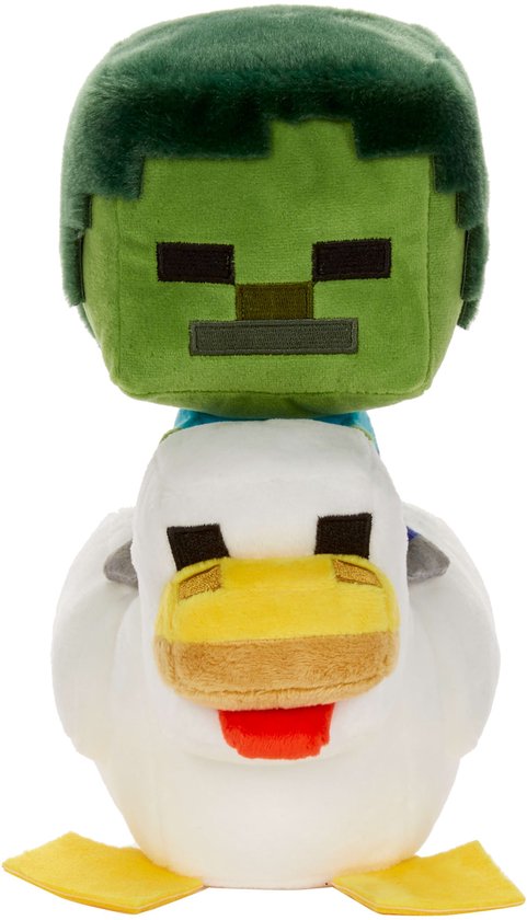 Mattel Minecraft Deluxe Peluche Figurine Chicken Jockey 20 cm Peluches