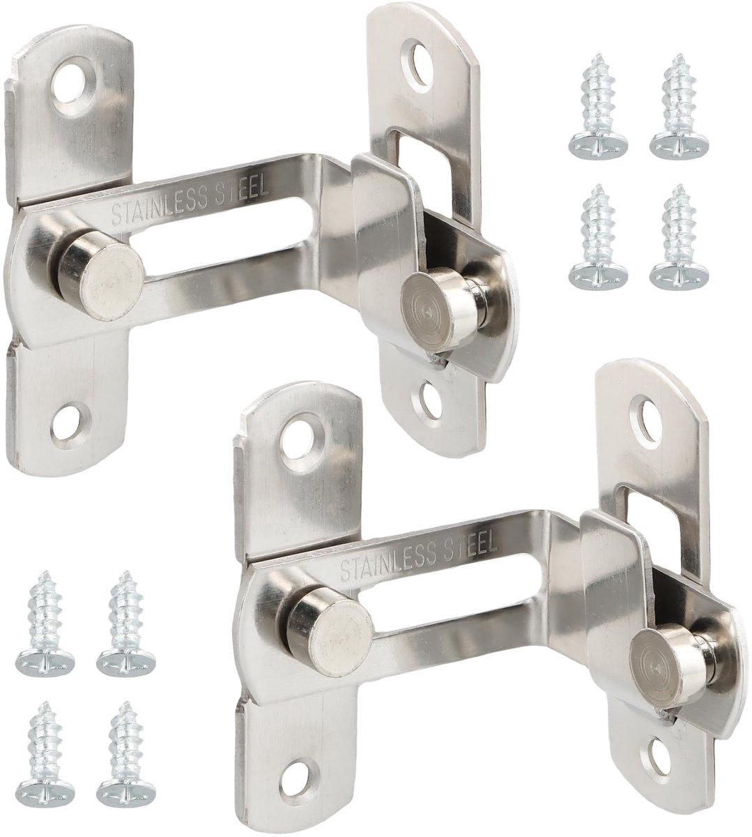 Stalen Schuifdeurslot - 90° Insteekmechanisme - 2 Stuks