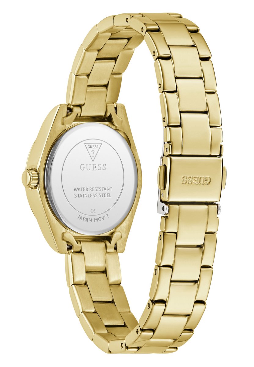 Guess Mini Luna Quartz Analoog Horloge Gouden Toon Case: 100% Recycled Steel | Armband: 100% Stainless Steel 30 mm GW0841L6, GW0841L7