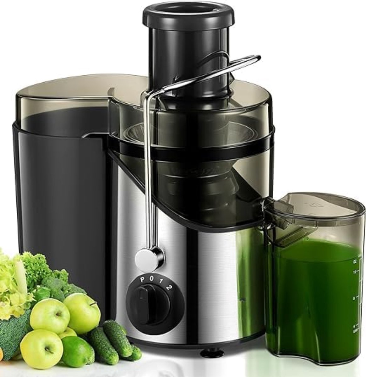 MIRA® Sapcentrifuges groenten en fruit - Sapcentrifuges - Slowjuicer - Zwart - 30cm x 20cm x 18cm