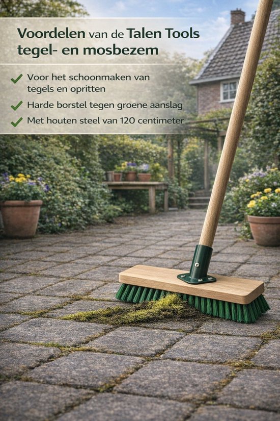 Tuilana® - COMBIDEAL - Tegelbezem - Mosbezem & Onkruidborstel - Met GRATIS werkhandschoenen van Tuilana — afbeelding 3