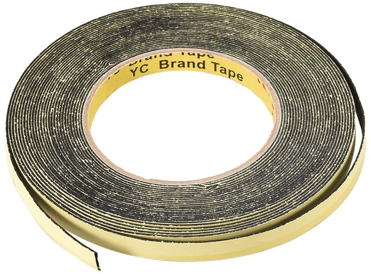 Zelfklevende Dichtingsstrip Schuimrubber Zwart 10 Meter Lengte
