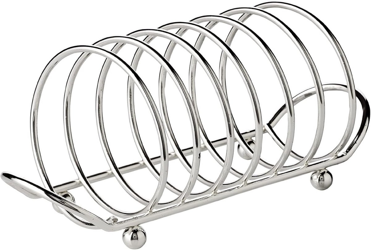 Zilverkleurig Toastrekje voor Brood, Lengte 22 cm