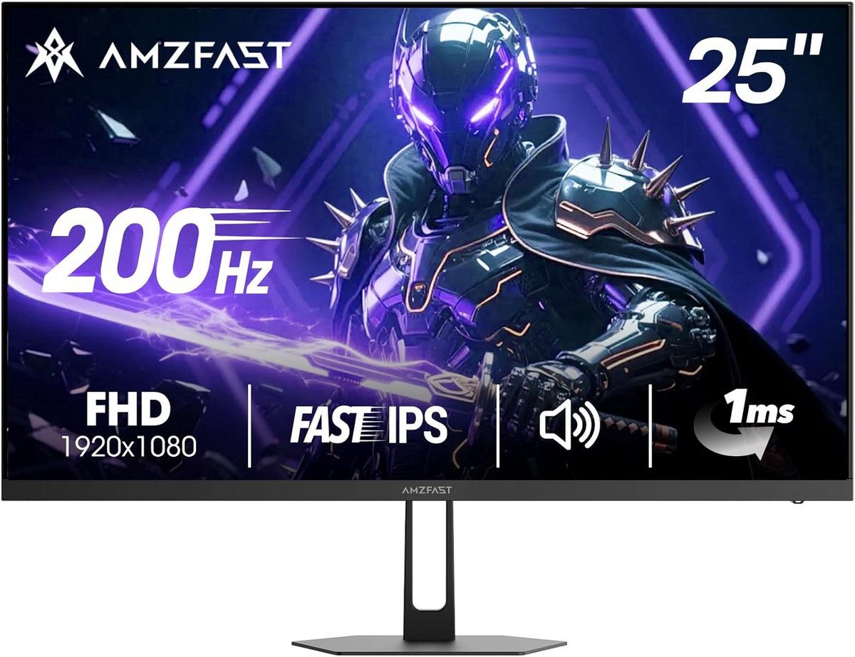 25 Inch Gaming Monitor FHD 200Hz Fast IPS 1ms Beeldscherm met Ingebouwde Speaker