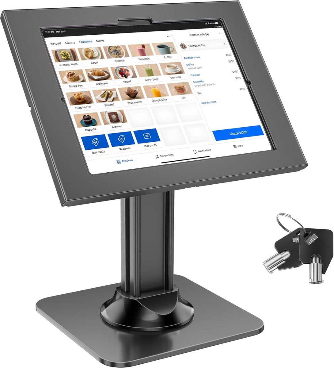 Universele Anti-diefstal Tablet Kiosk Standaard met 360° Rotatie