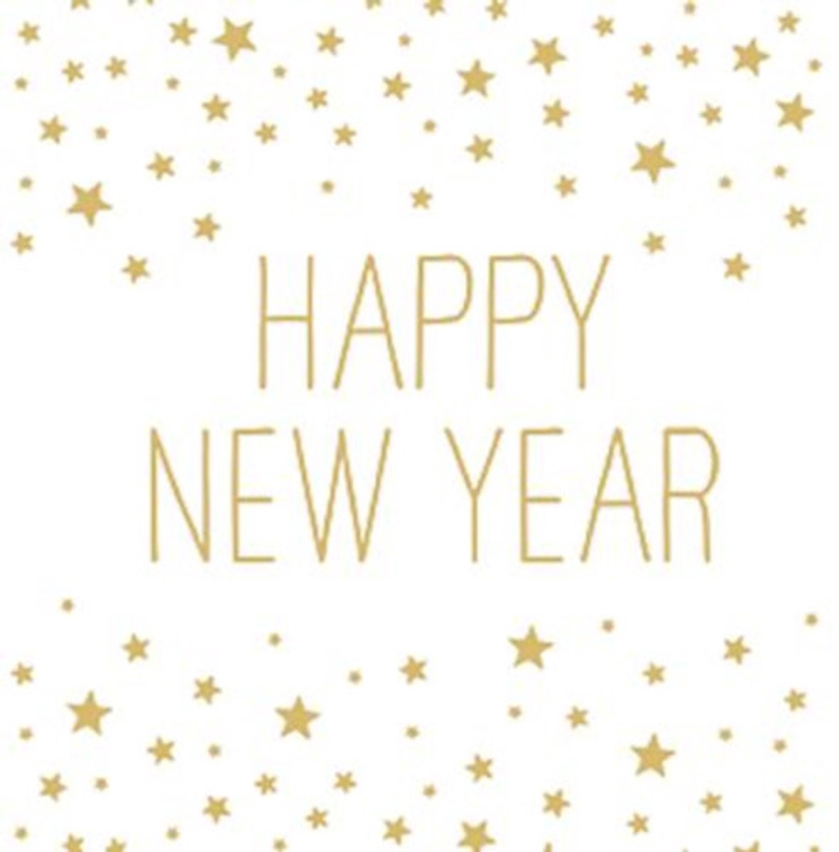 PPD - Lunch servetten - Happy New Year White