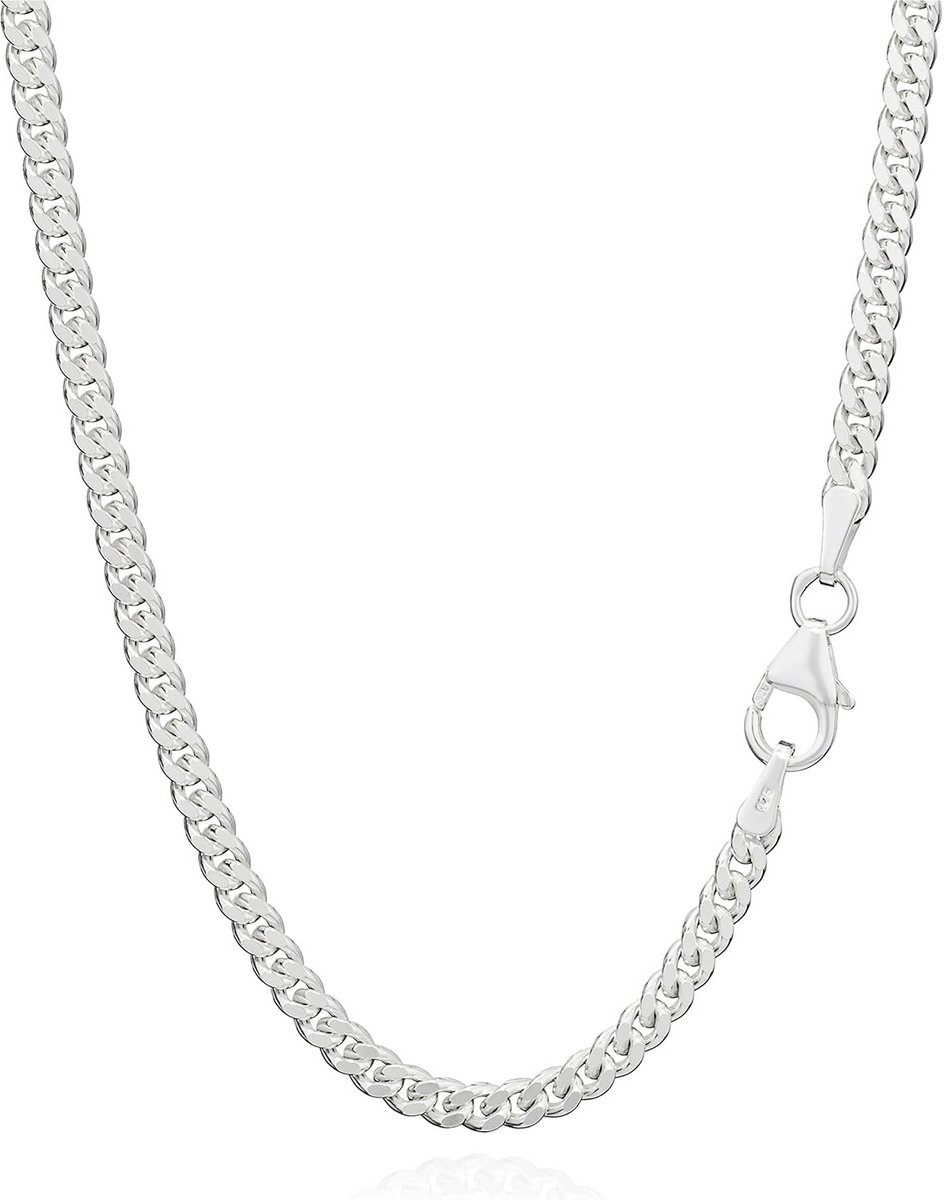 925 Sterling Zilveren Panzer Ketting voor Dames en Heren - 42 cm Koningsketting