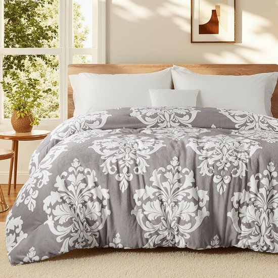 Luxe Dekbed zonder Hoes - Zacht, Licht en Warm voor Alle Seizoenen, 220x240 cm Grijs