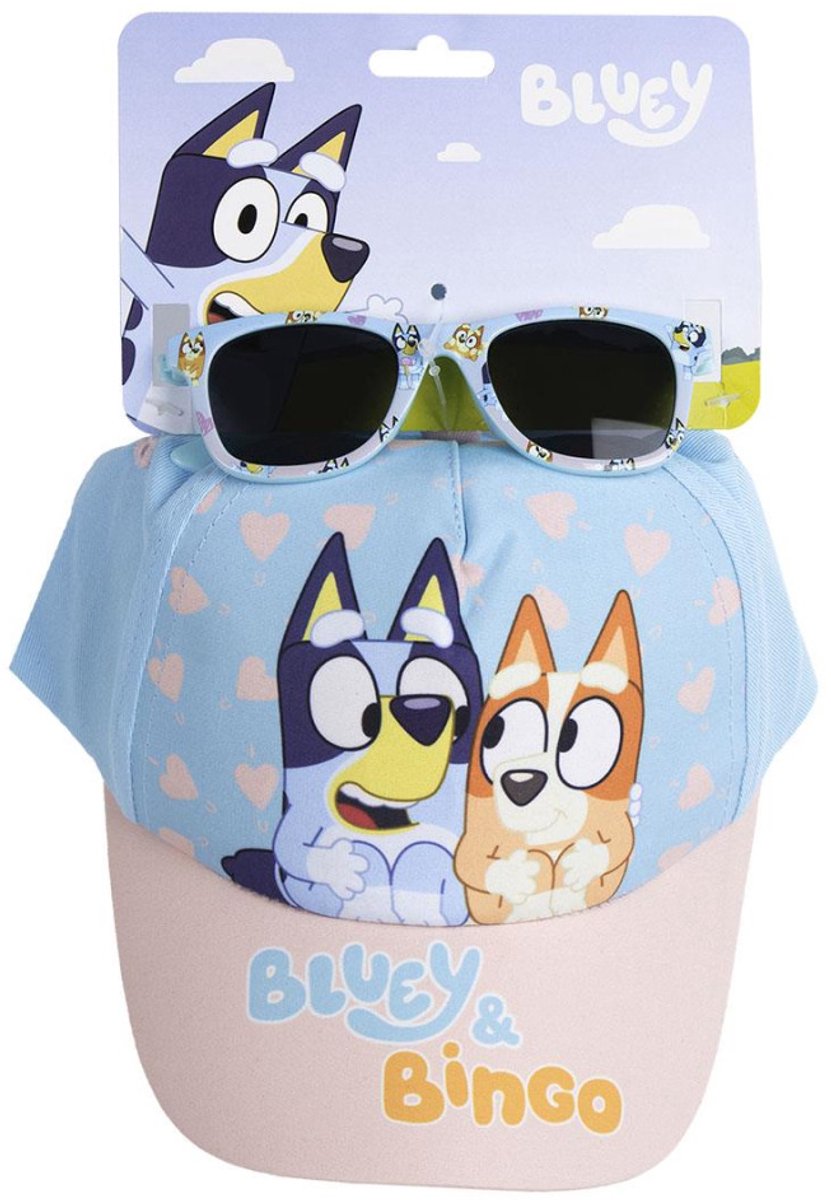 Bluey Bingo zonnebrillen en honkbalpet set